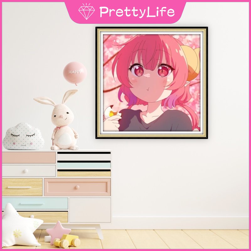 Bộ Tranh Đính Đá 5D Tự Làm Hình Hoạt Hình Nhật Bản Trang Trí Nhà Cửa 30x30cm / 40x40cm / 50x50cm