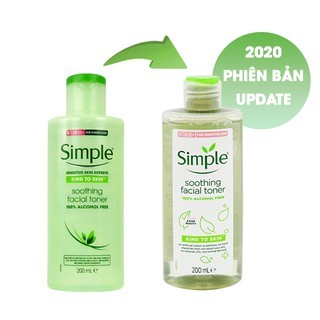 Mẫu Mới 2020 Nước Hoa Hồng Simple 200ml Mẫu Mới 2020