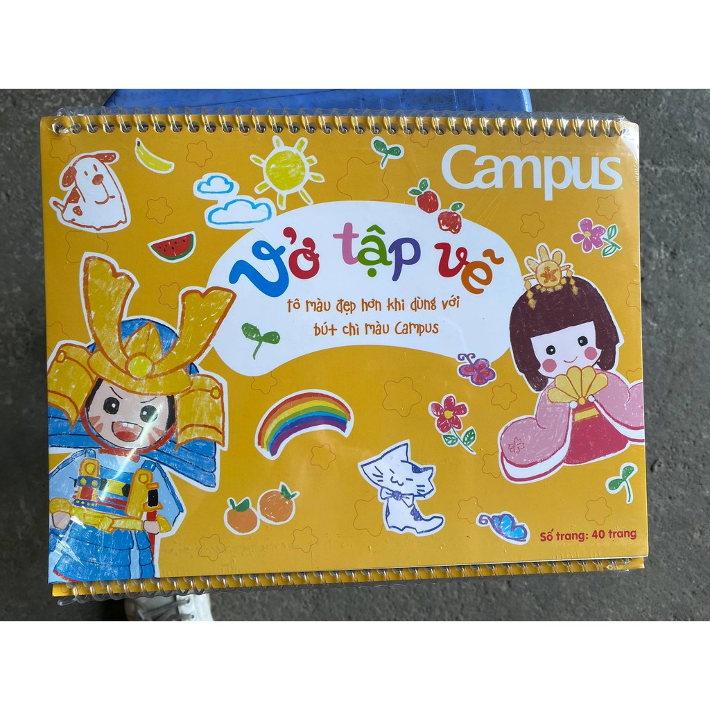 Vở vẽ Hồng Hà A4 (4941) , vở vẽ Campus, gáy lò xo, giấy vẽ - Soleil Home