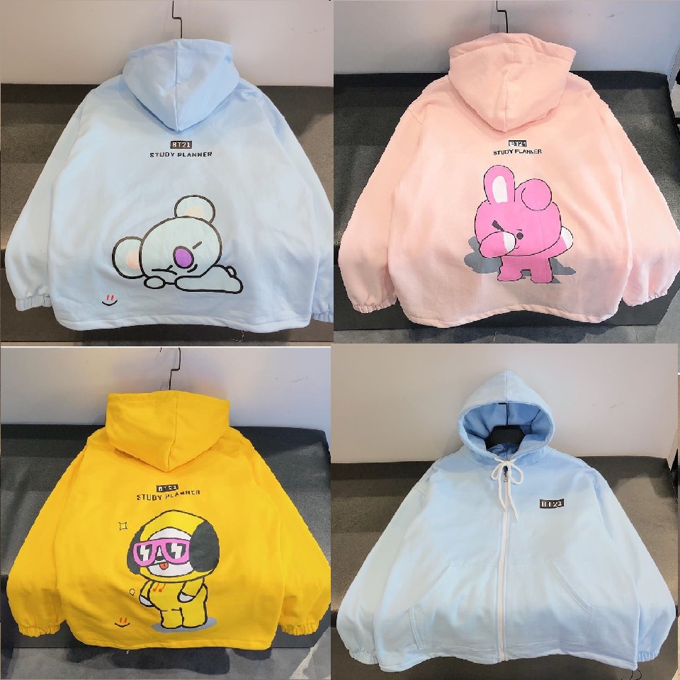 Áo khoác Nỉ BT21 (BTS) form Unisex