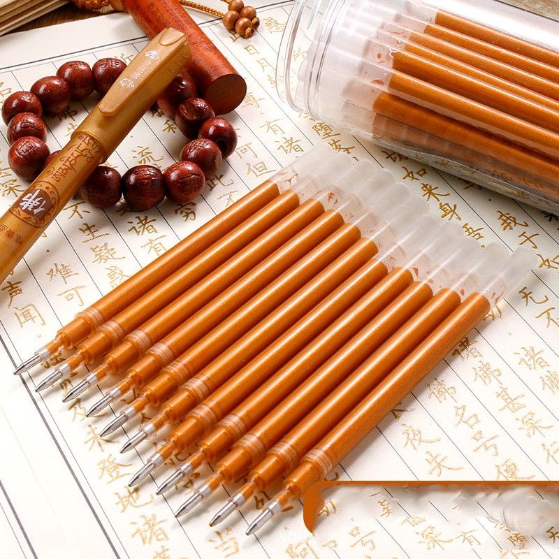 Bộ bút nhũ vàng viết chữ Hán Nhật Hàn, chép kinh màu mực đẹp, nét đều