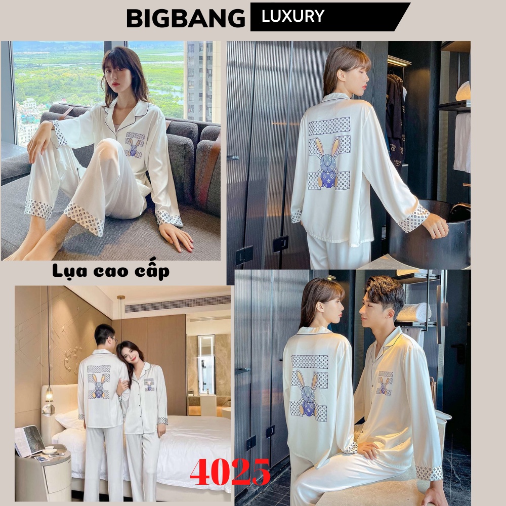 Bộ Pijama Nam Nữ Lụa Cao Cấp Bigbang Luxury - Bộ Đồ Ngủ Đôi Lụa Mềm Mại Siêu Đẹp Dành Cho Các Cặp Đôi