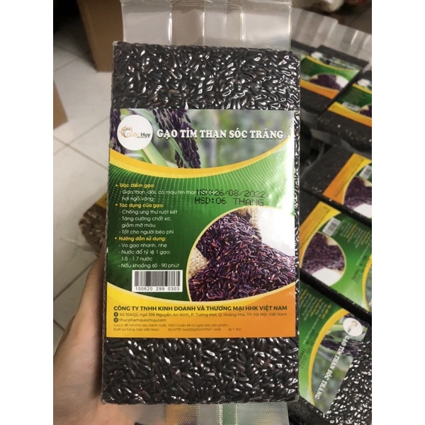 Gạo lưt tím than sóc Trăng _ gạo cho ngươi ăn kiêng tiểu đuong hck 1kg