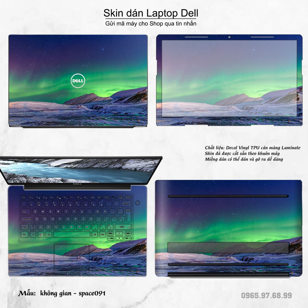 Skin dán Laptop Dell in hình không gian nhiều mẫu 16 (inbox mã máy cho Shop)