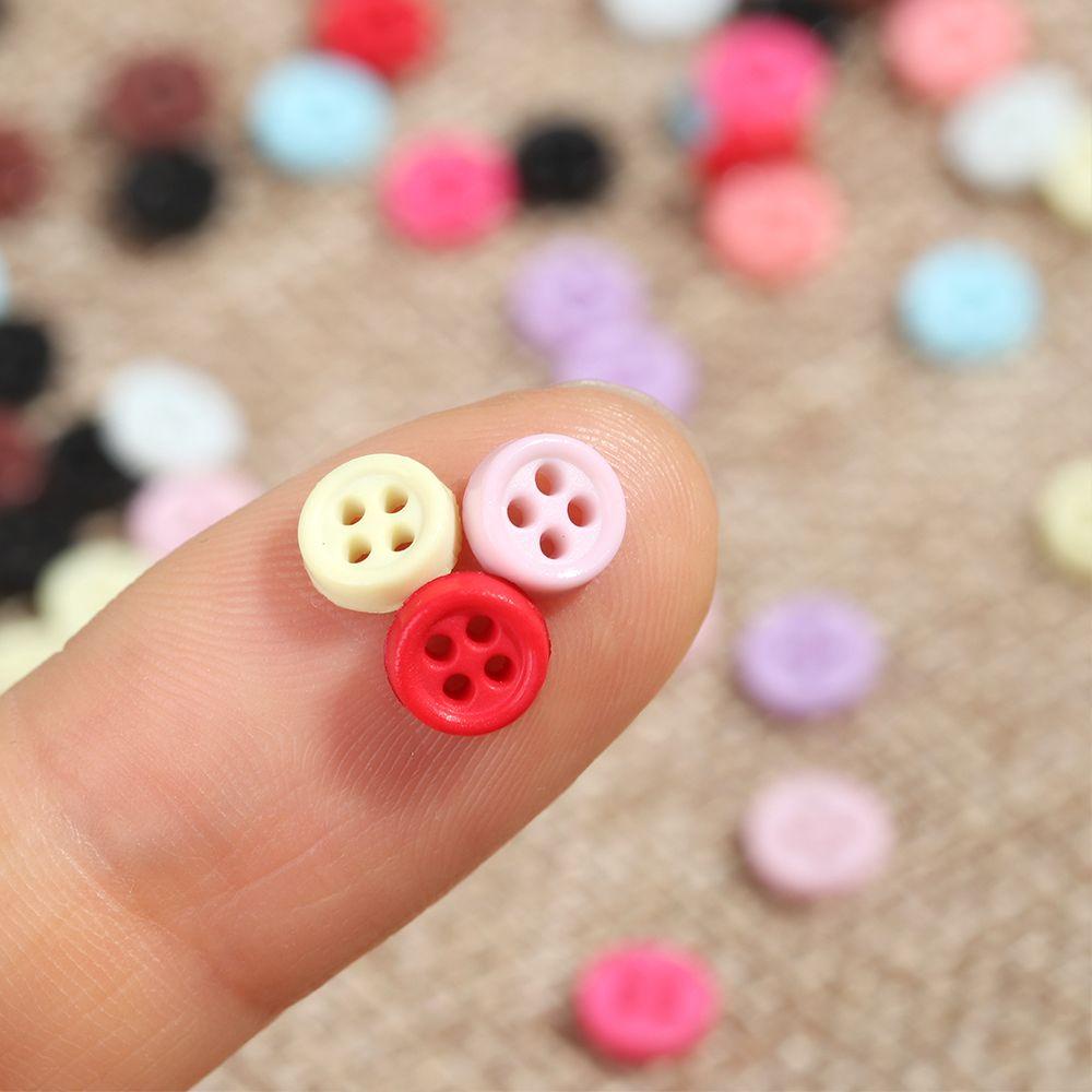 SUSANS 10 / 20 / 50 Nút Quần Áo Búp Bê 4 Lỗ 6mm