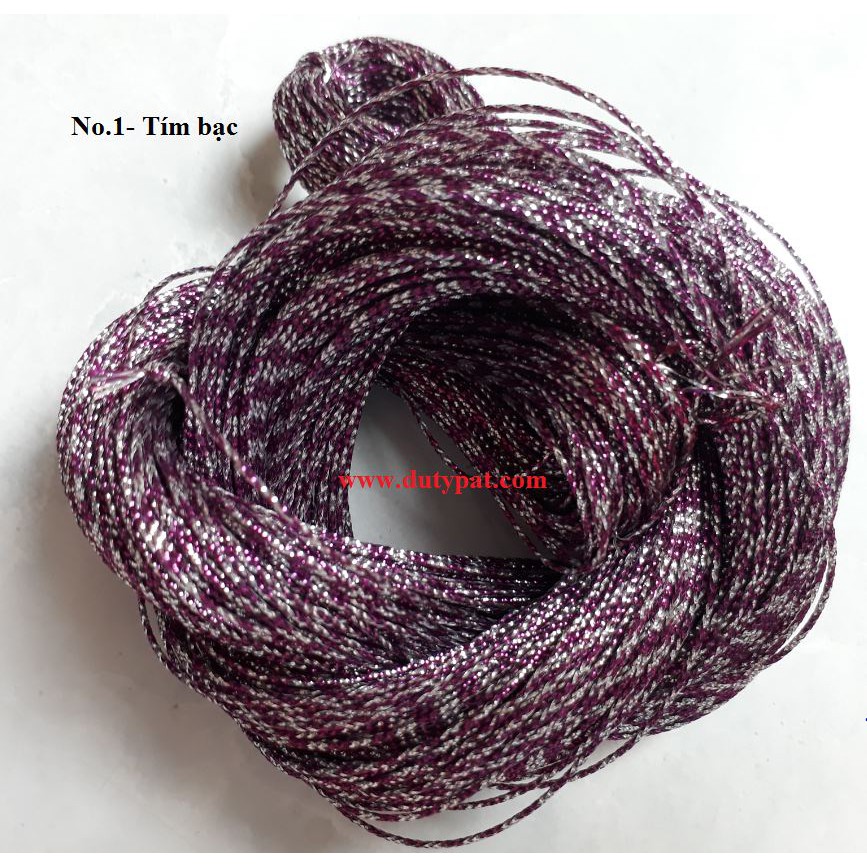 Bó 90m dây kim tuyến 1mm không co giãn đủ màu.