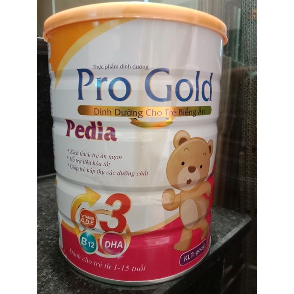 Sữa công thức cho trẻ biếng ăn, giúp tăng cân đều đặng Pedia Pro Gold lon 900g