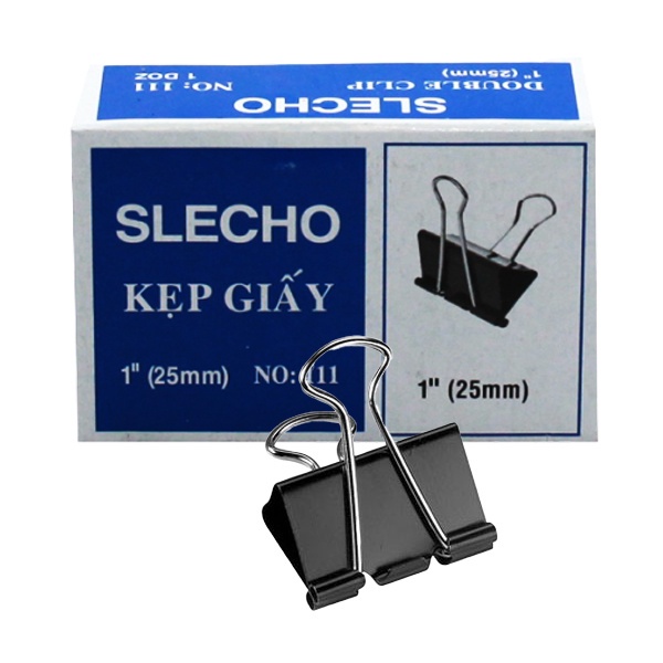 Kẹp Giấy 32mm Kẹp Bướm SLECHO Hộp 12 Cái Kẹp bướm Gim giấy Là Vật Dụng Thông Dụng Trong Mọi Văn Phòng, Bàn Làm Việc
