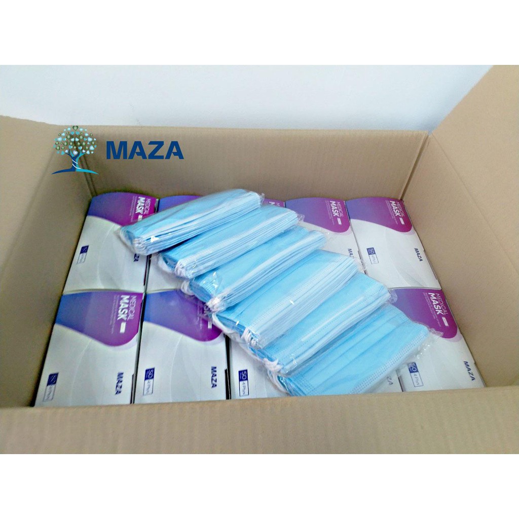 Khẩu trang 4 lớp MAZA NANO (hộp 50 cái) kháng khuẩn và lọc bụi