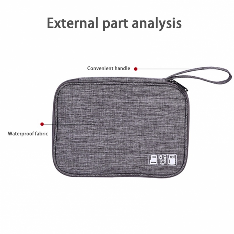 Túi Đựng Đồ Điện Tử/Cáp Sạc/Cáp USB/Cáp Sạc Cứng/Thẻ SD Chống Thấm Nước Đa Năng Dành Cho Đi Du Lịch