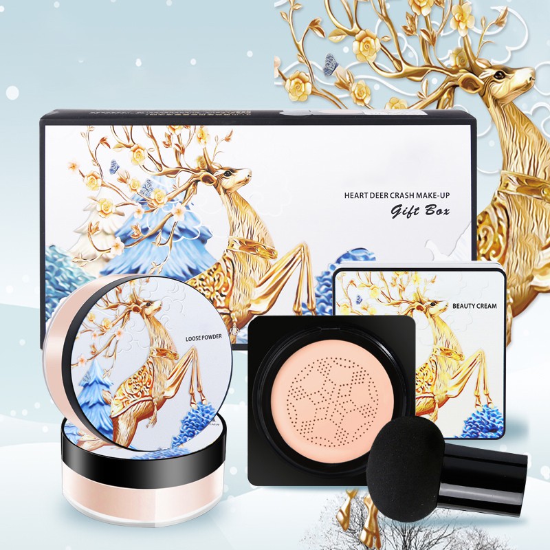 Bộ sản phẩm trang điểm kèm mút hình nấm thoáng khí tự nhiên hãng COCUTE | BigBuy360 - bigbuy360.vn