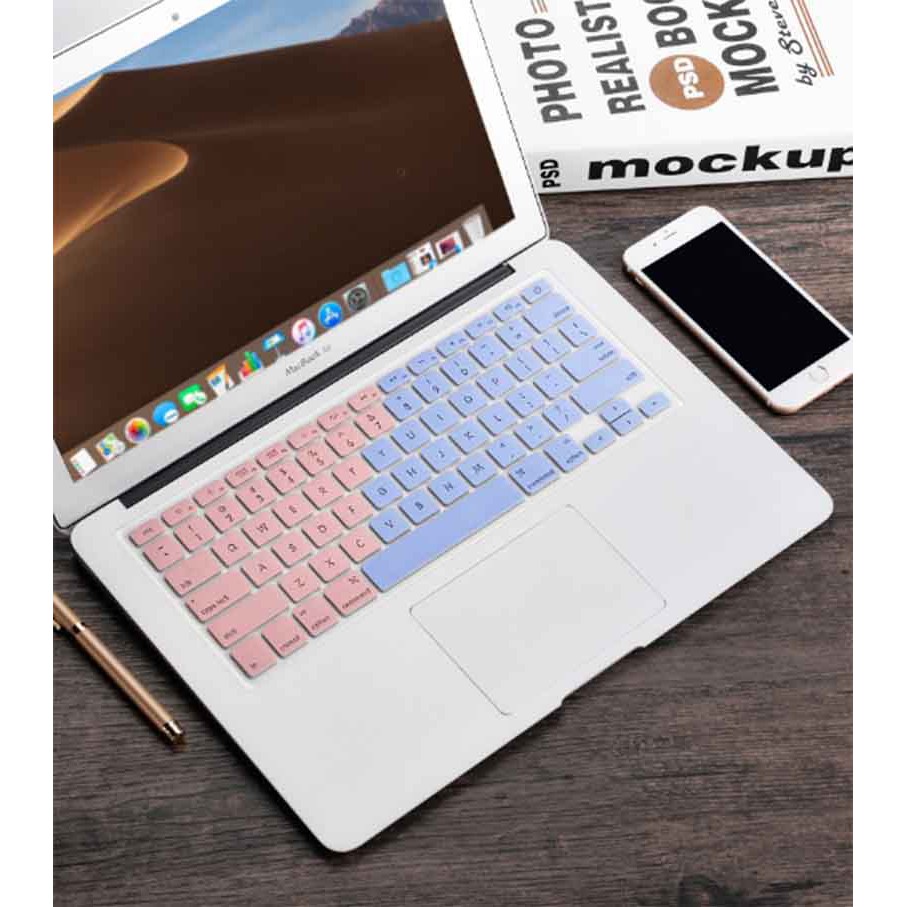 Combo 5in1 Case,Ốp Macbook Và Phủ Phím Màu Ombre (Tặng Kèm Miếng Dán Màn Hình,Nút Chống Bụi,Kẹp Chống Gãy Sạc) | BigBuy360 - bigbuy360.vn