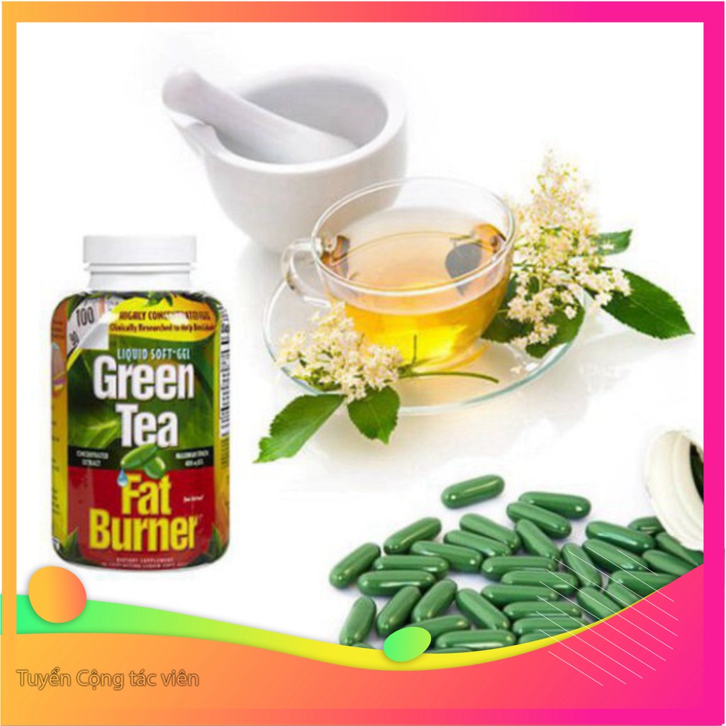 SALE LỚN 80% Viên uống giảm cân từ trà xanh Green Tea Fat Burner 200 viên của Mỹ SALE LỚN 80%