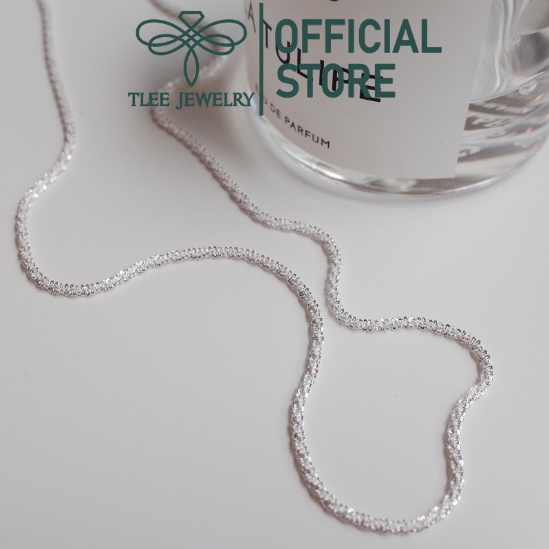 Dây chuyền bạc nữ TLEE sợi dây xù kim tuyến lấp lánh TleeJewelry D0163