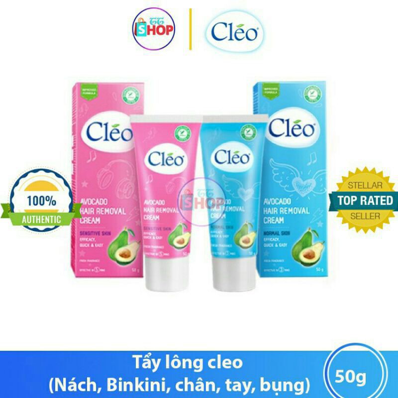 Kem Tẩy Long Cleo tuýp 50g ⚡ CAM KẾT CHÍNH HÃNG ⚡ Kem tẩy lông dành cho da nhạy cảm - tẩy sạch lông hiệu quả và an toàn