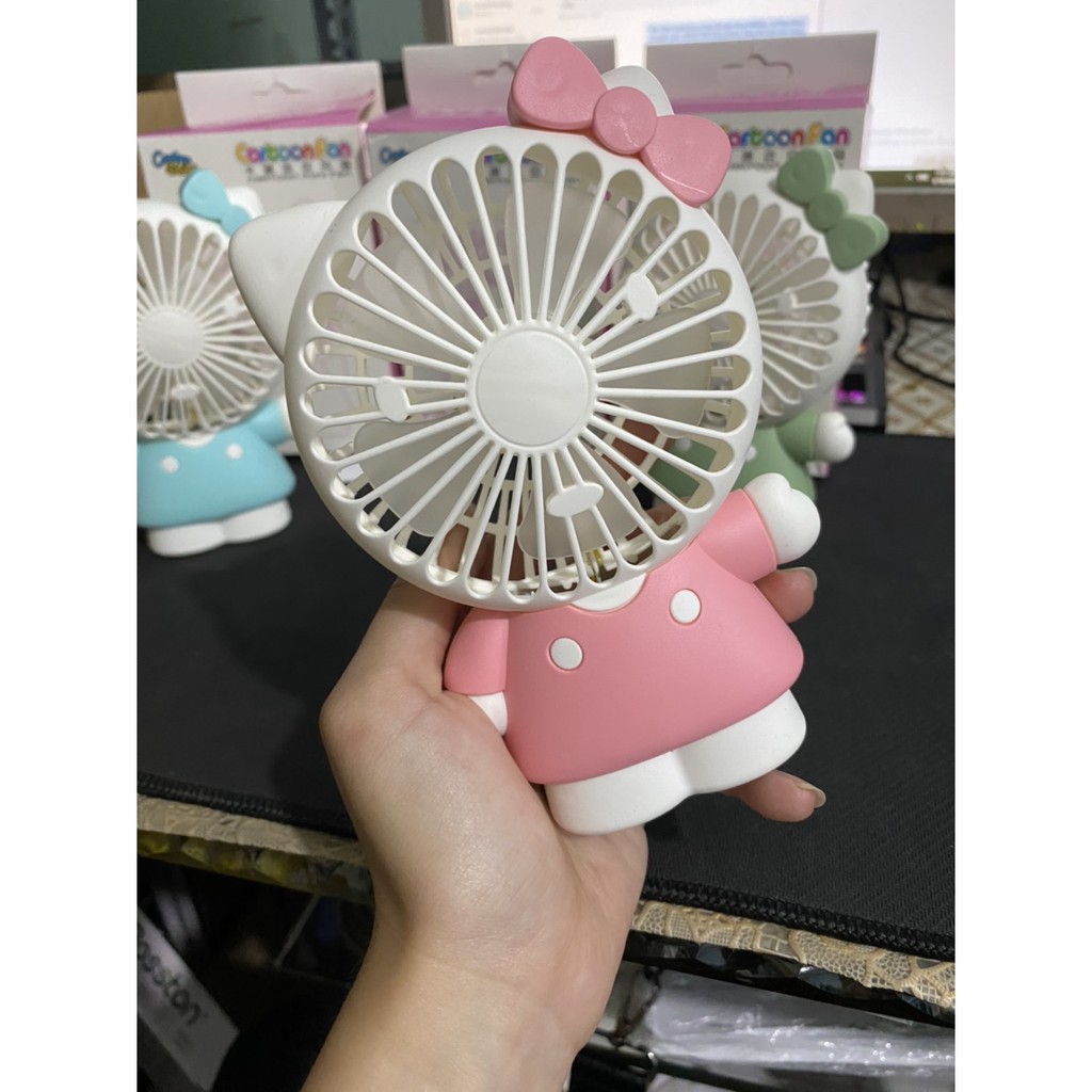 Quạt tích điện để bàn hình hello kitty