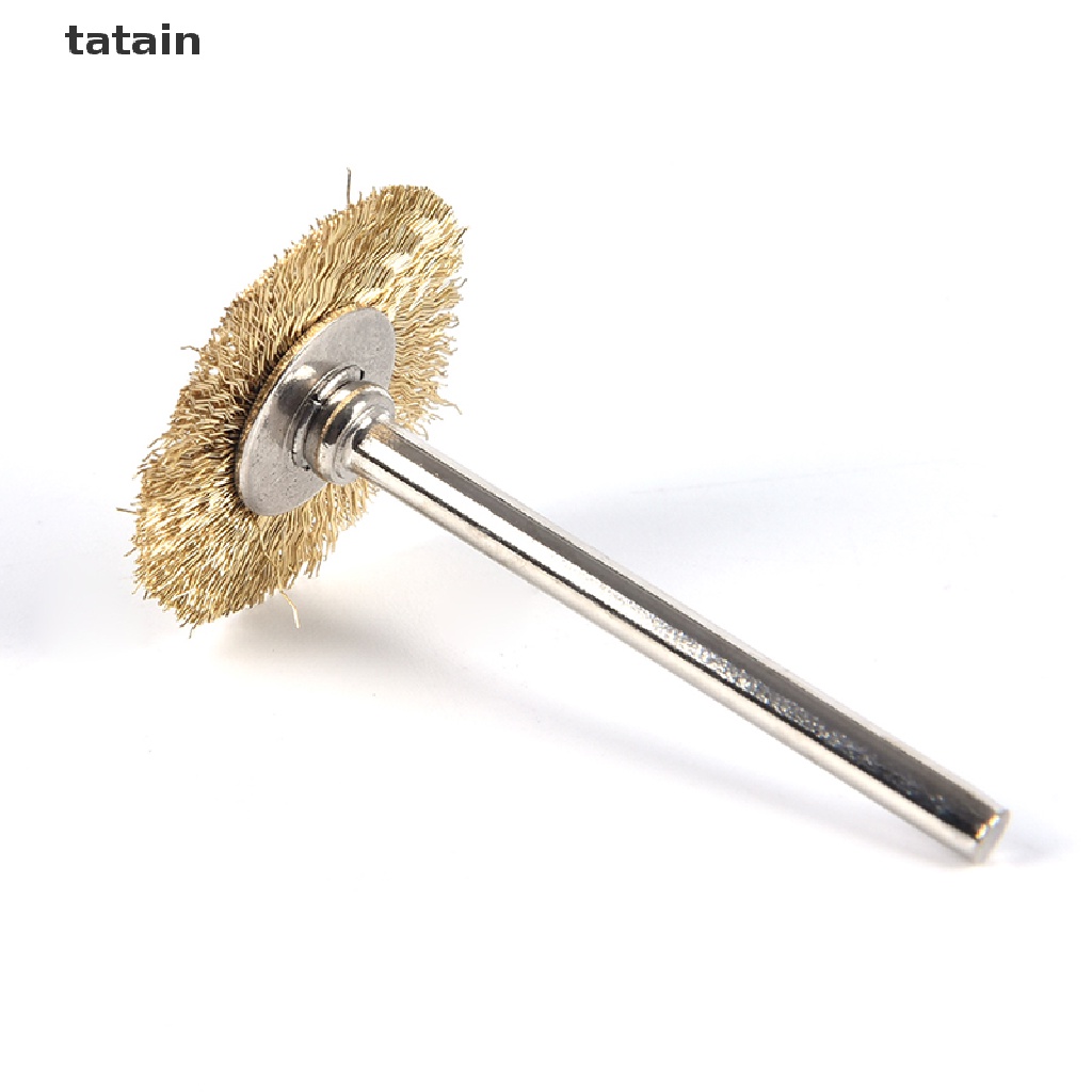 [TAT] 10 PCS 22mm Brass Wire Wheel Brush Fit Grinder Rotary Tools T-copper Wire Brushs CVX