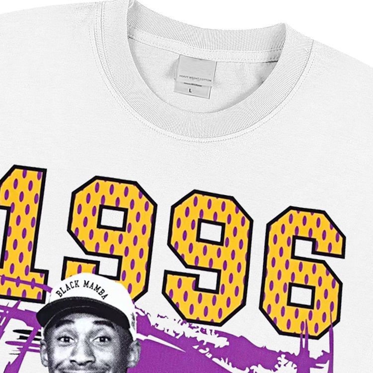 Áo Thun Tay Ngắn Màu Đen In Hình kobe 1996 Phong Cách vintage Mỹ