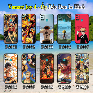 Ốp lưng Vsmart Joy 4 dẻo đen in hình One Piece