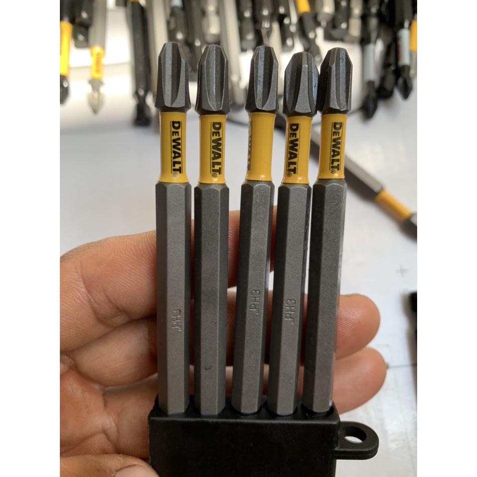 Combo mũi vít dài 9cm 5 PH1 , 5 PH2 , 5PH3 , 5 SL8 , 5 mũi vít điện tử thương hiệu Dewalt Bosch Diablo Iriwin Craftsman