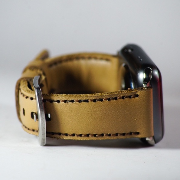 Dây đồng hồ Apple Watch , Iwatch , Iphone Watch Da Bò Màu Cà Phê Sữa RAM Leather  Bền Đẹp