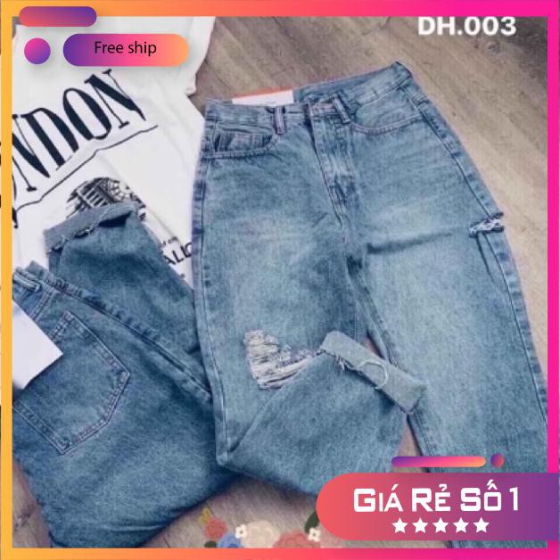 FREESHIP Quần bagy bò khói rách mã 003 DH12