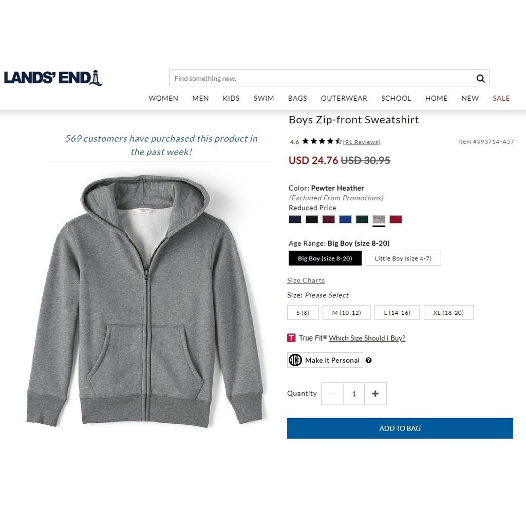 ÁO KHOÁC LAND'S END