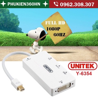 Cáp chuyển mini dp to hdmi vga dvi unitek 6354 -hàng chính hãng