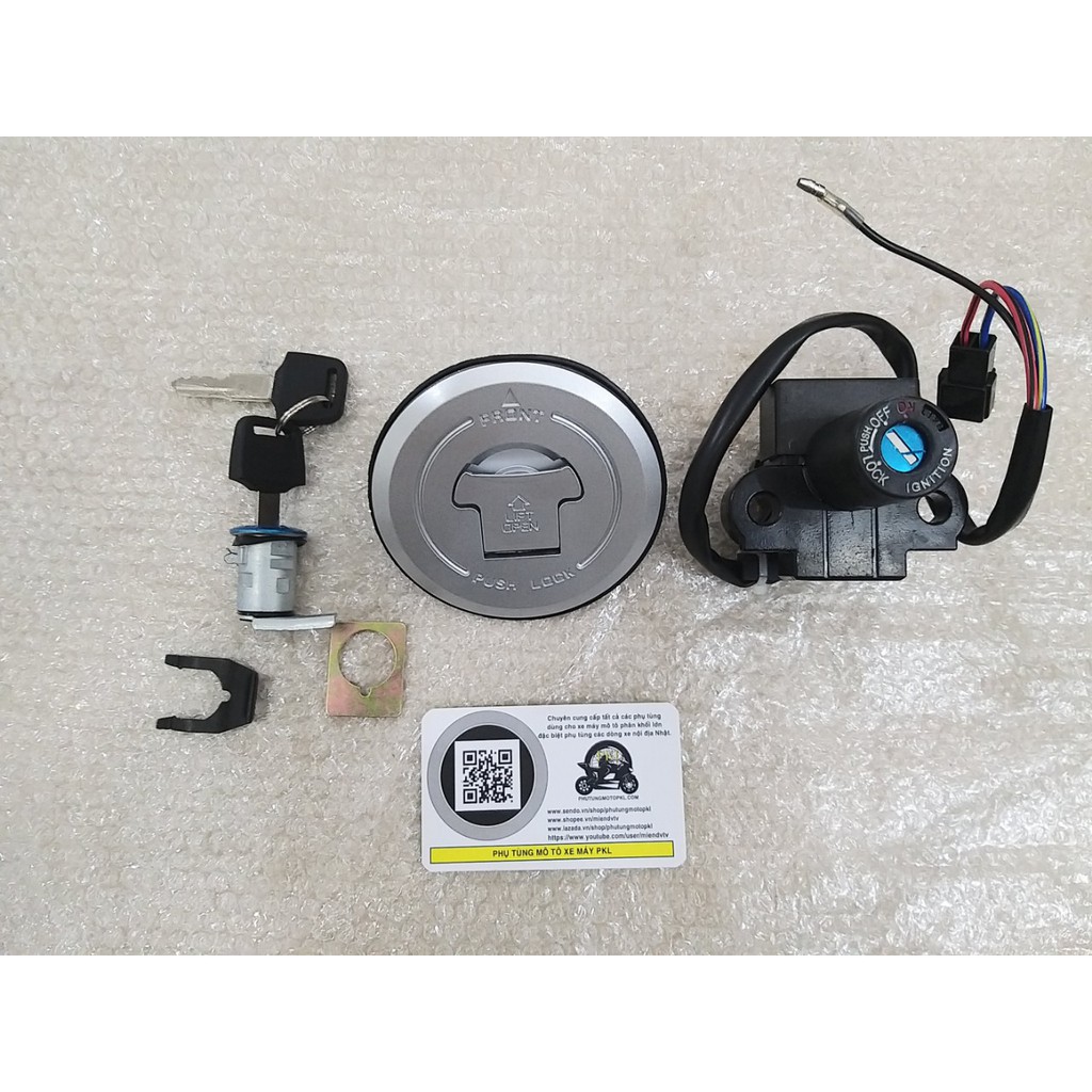 Bộ ổ khóa và nắp bình xăng lớn Hornet 250