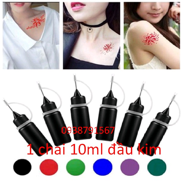 Mực vẽ henna ẤN ĐỘ - golecha - Bút vẽ henna (Tặng 2 khuôn vẽ mini)