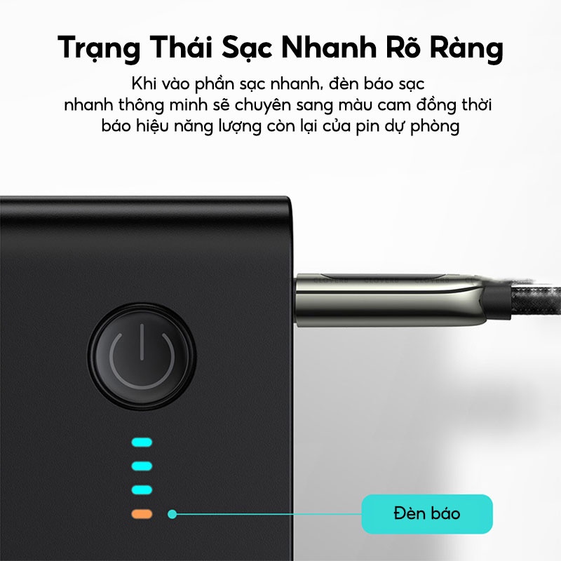 Củ sạc nhanh tích hợp pin dự phòng Baseus Adaptor 2in1 C + U 10.000mAh 20W