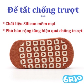 Set 3 đôi tấtchống trượt cho bé tập đichất vải cotton thoáng khí - ảnh sản phẩm 5