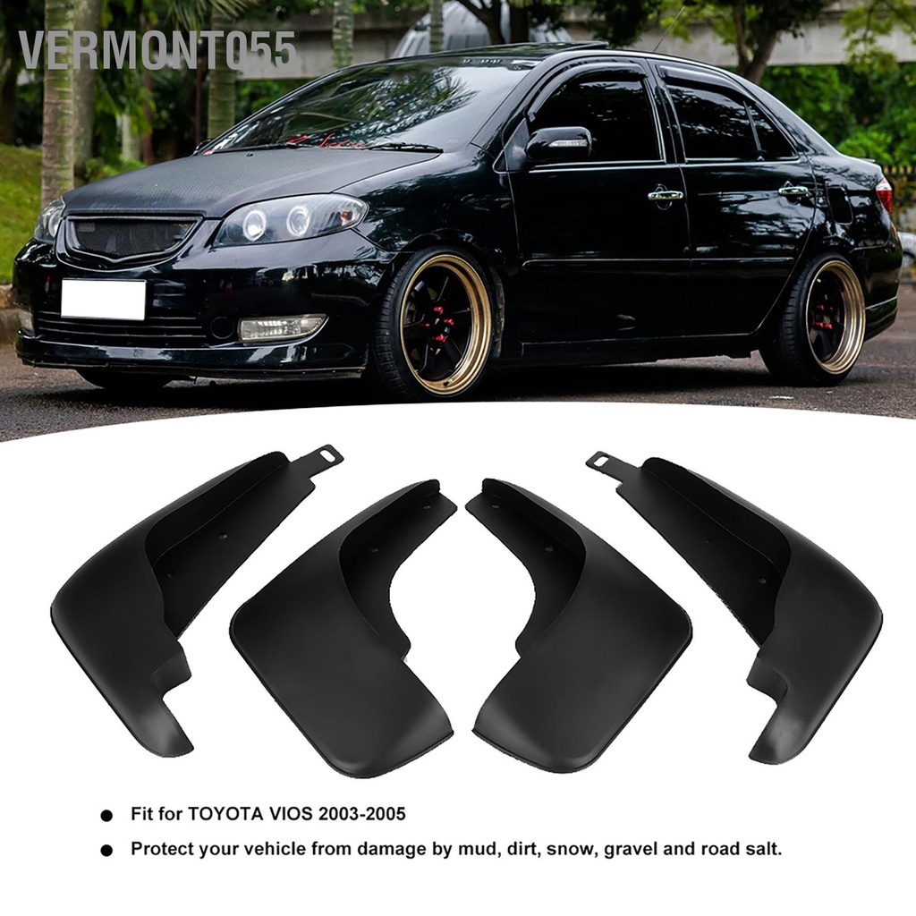 Có thể bán buôn FENDER Set 4 Tấm Chắn Bùn Cao Cấp Cho Xe Ô Tô VIOS 2003 2005 vermont055 Hàng giao ngay