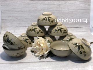 10 bát cơm vẽ chuồn giả cổ Bát tràng