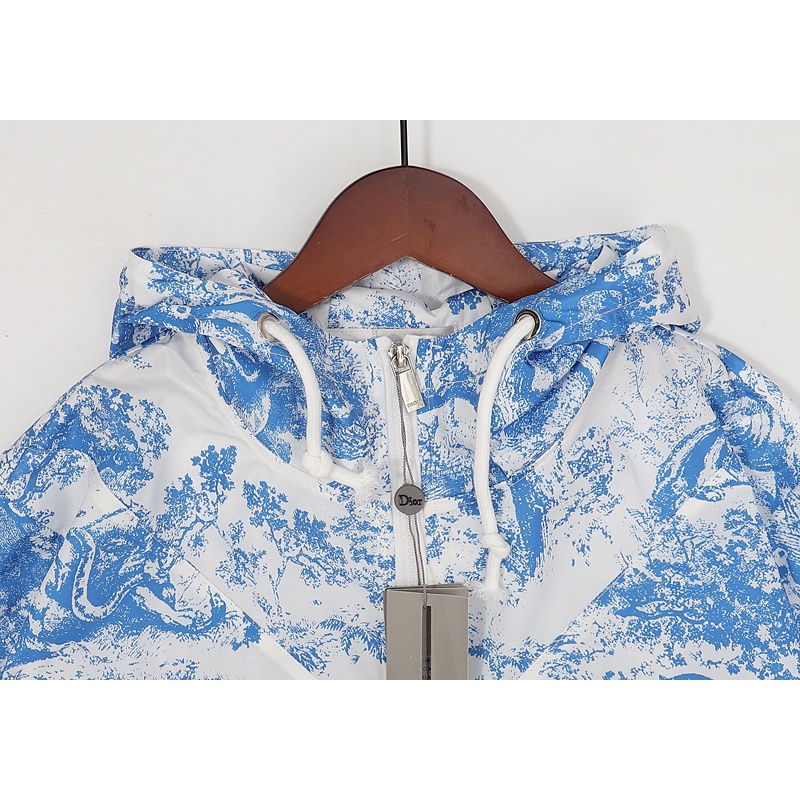 Áo Khoác Cardigan Tay Dài Có Khóa Kéo In Họa Tiết DI&amp;R Thời Trang Cho Nam Và Nữ