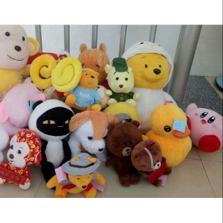 Gấu bông nhiều kiểu pu mèo khỉ