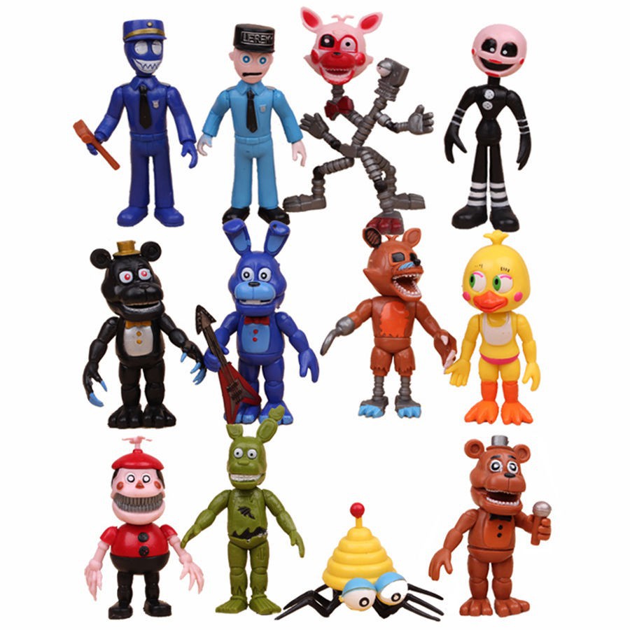 Bộ 12 món đồ chơi mô hình nhân vật trong Five Nights at Freddy's bằng PVC