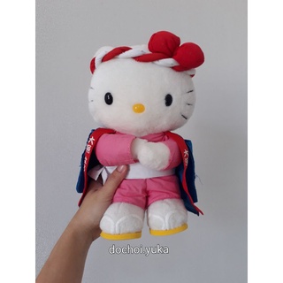Gấu bông Hello Kitty xù khoác áo kimono