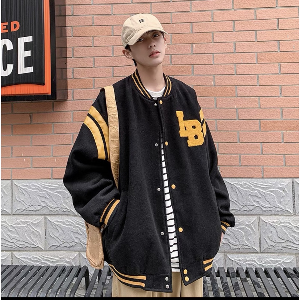 Áo khoác dù bomber nam phong cách bóng chày hiện đại cùng phối thêu logo sang trong tuổi teen ( Xưởng sỉ giá gốc )