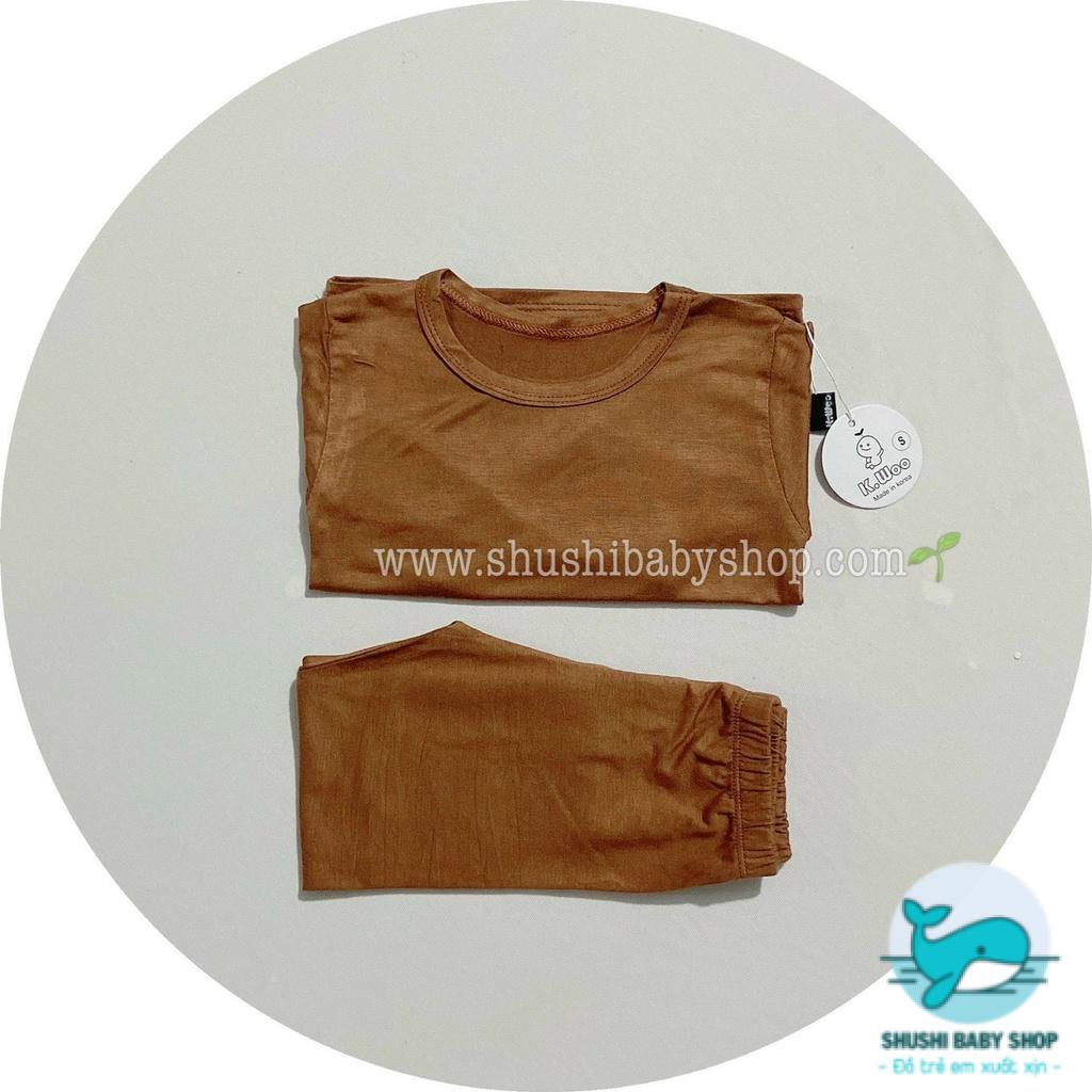[Có sẵn] [FreeShip] [Ảnh thật] [Giá hủy diệt] Đồ Bộ Dài Tay K.woo/Minky Mom Thun Petit Mềm Mát Trơn Tụt Màu Trơn Siêu Má
