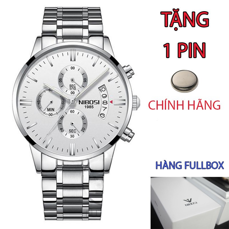 Đồng Hồ Nam Nibosi Chạy 6 Kim Fullbox Dây Thép Cao Cấp | BigBuy360 - bigbuy360.vn