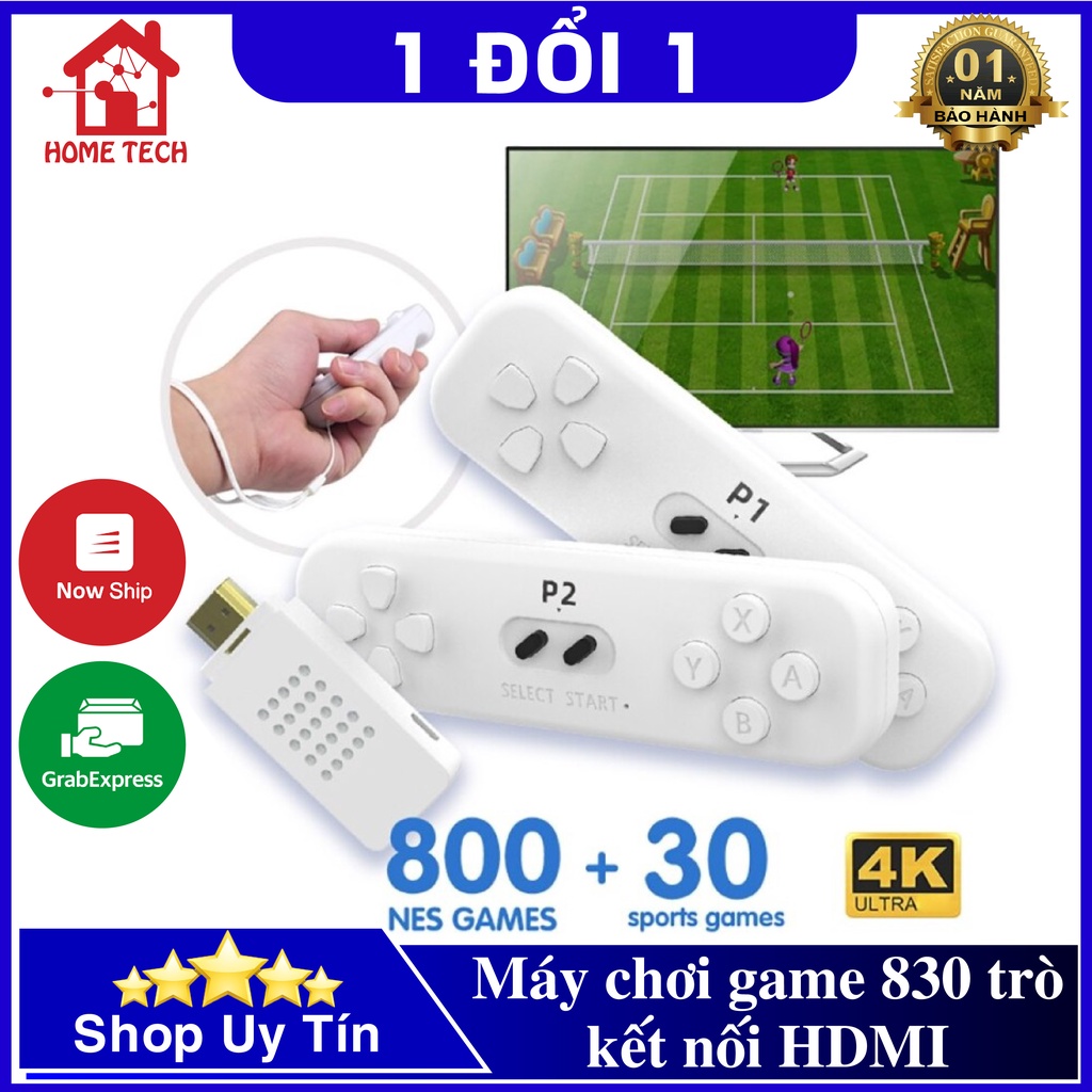 Máy chơi game 830 trò mô phỏng vận động, kết nối HDMI Tivi, Máy tính, hỗ trợ tải game thiết kệ nhỏ gọn tiện lợi