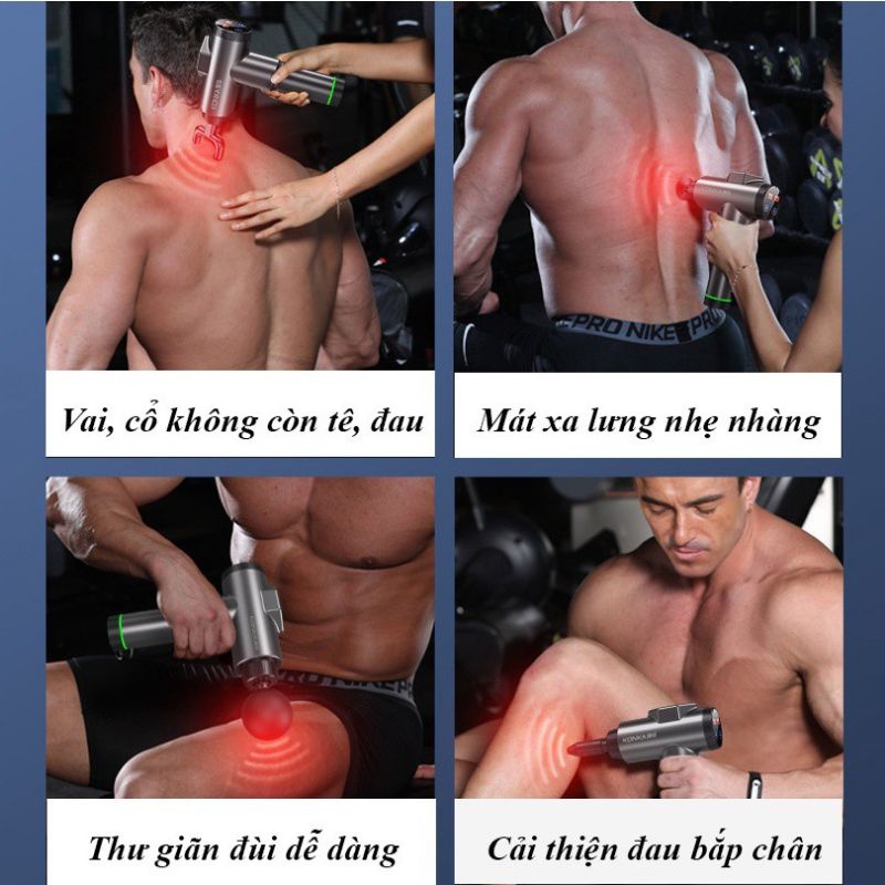 Súng massage cầm tay DAKANI thương hiệu nhật, máy massage 2 chế độ nóng lạnh