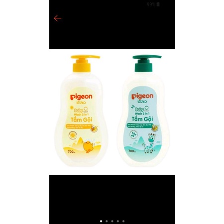 Tắm gội pigeon 700 ml (baby wash 2in1)