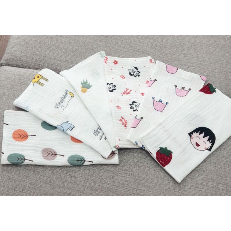Khăn sữa khăn xô nhăn Muslin siêu mềm