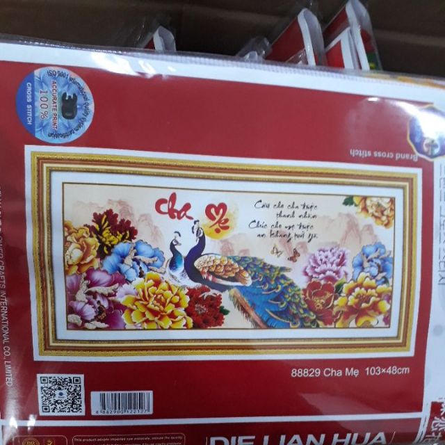 Tranh thêu cha mẹ 3d 88829(103×48)