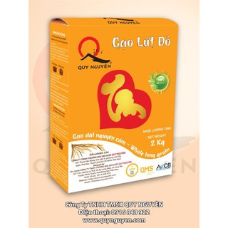 2 kg gạo lứt đỏ quy nguyên gói 2kg hút chân không