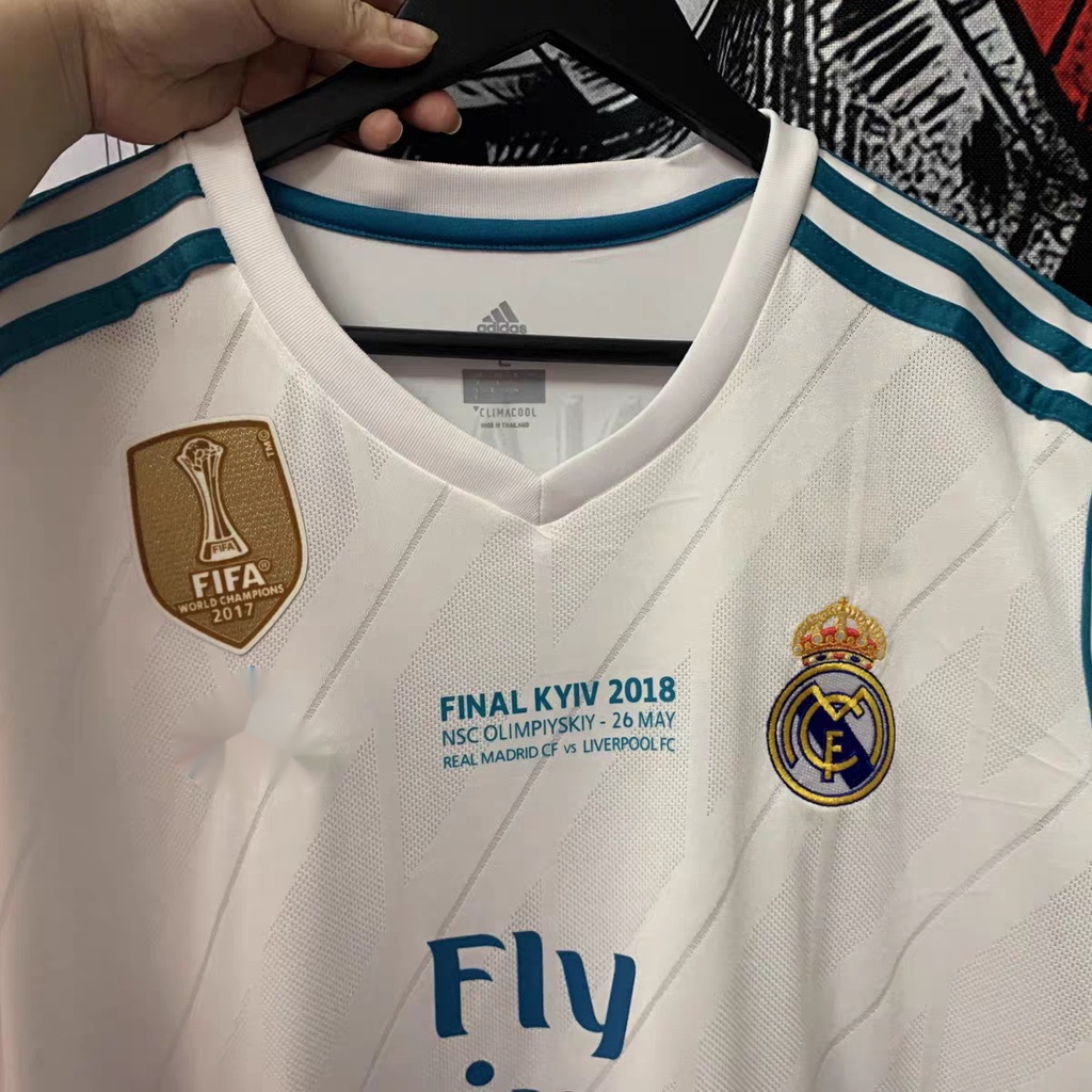 Áo Thun Bóng Đá Tay Ngắn Ronaldo Phong Cách Retro 2017/2018