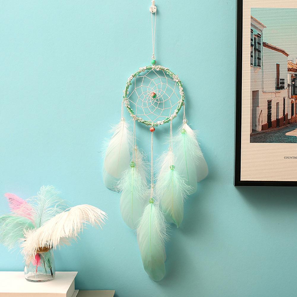 HN Wakan Tanka Handmade Dream Catcher Quà tặng với đèn LED Dreamcatcher Mặt dây chuyền Chuông gió sáng tạo Treo tường