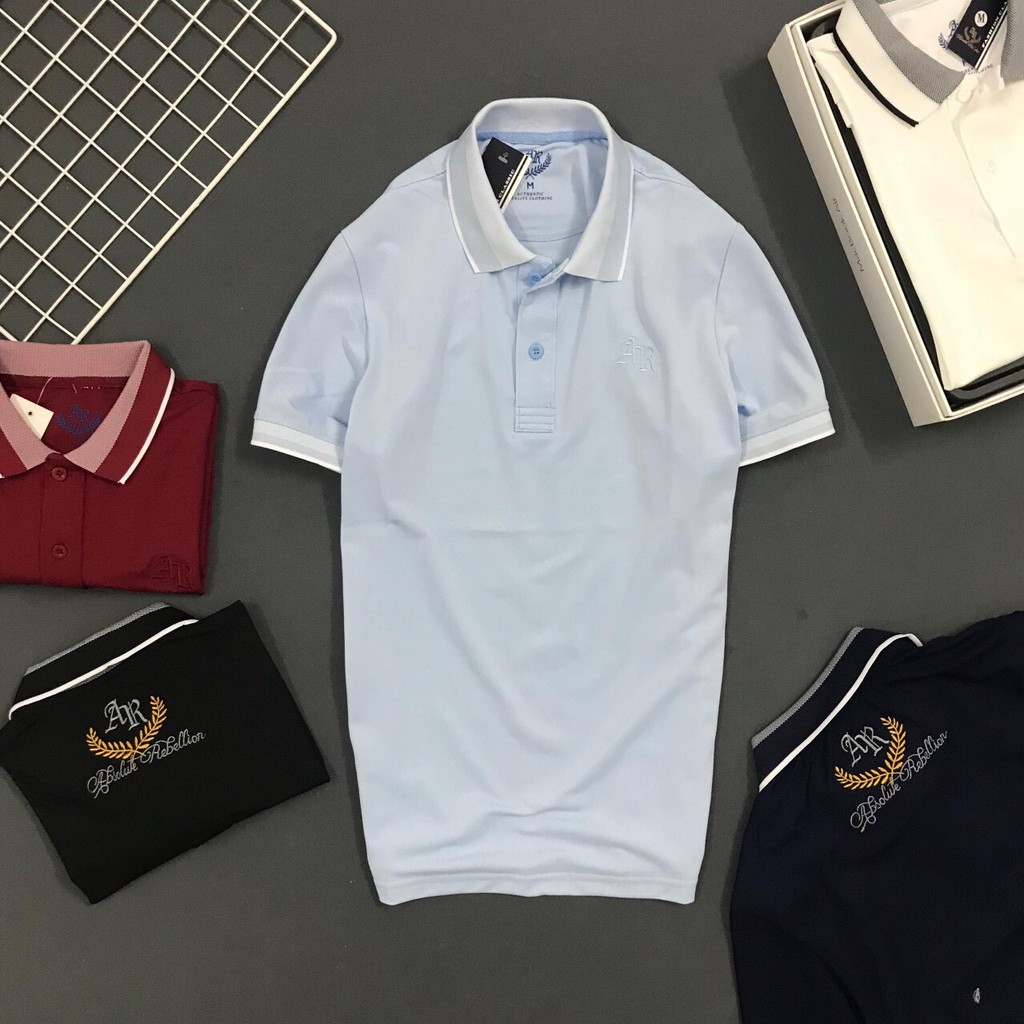 Polo basic - Tối giãn - logo Thêu - 5 màu